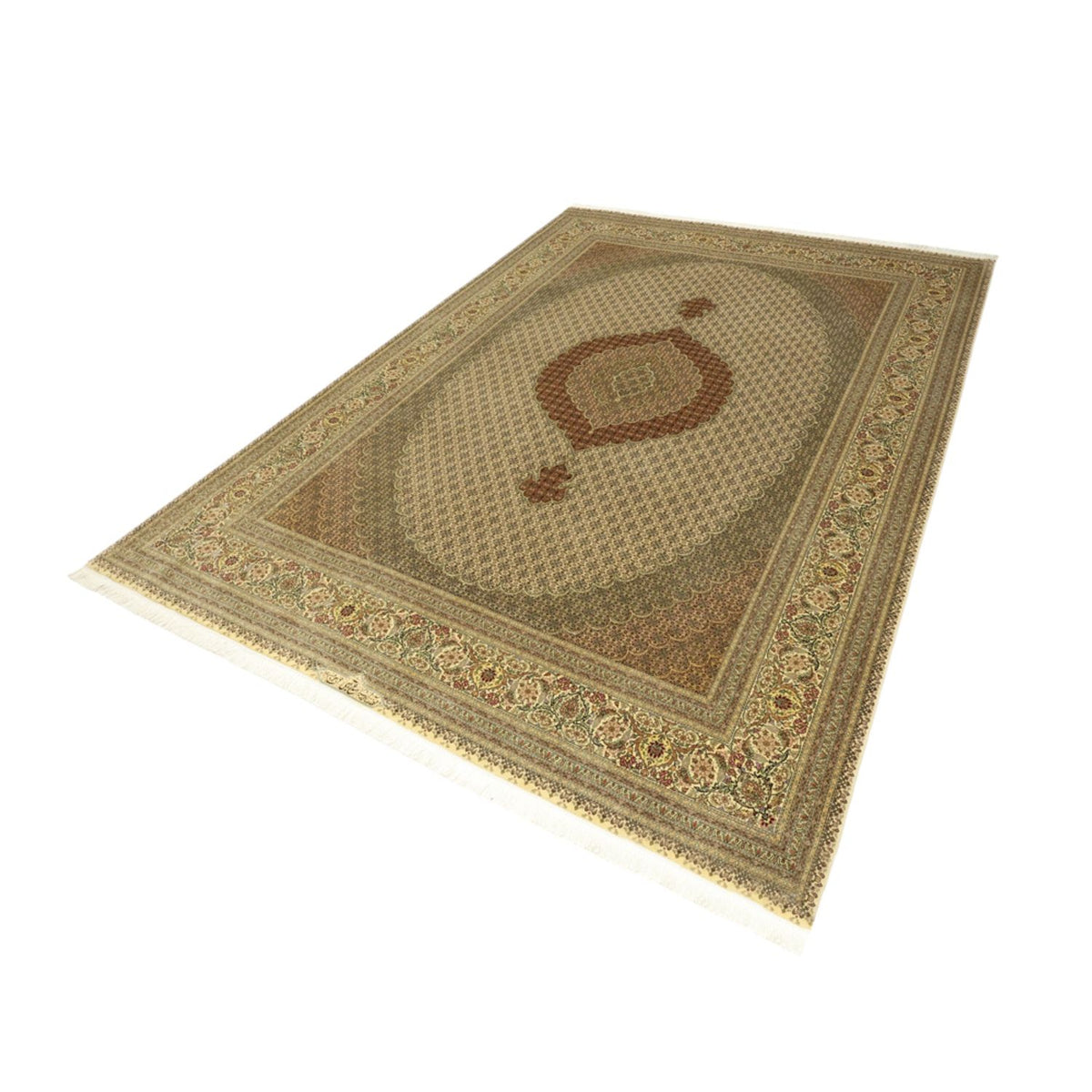 Tappeto Persero - Tabriz - Reale - Reale - 357 x 248 cm - beige chiaro