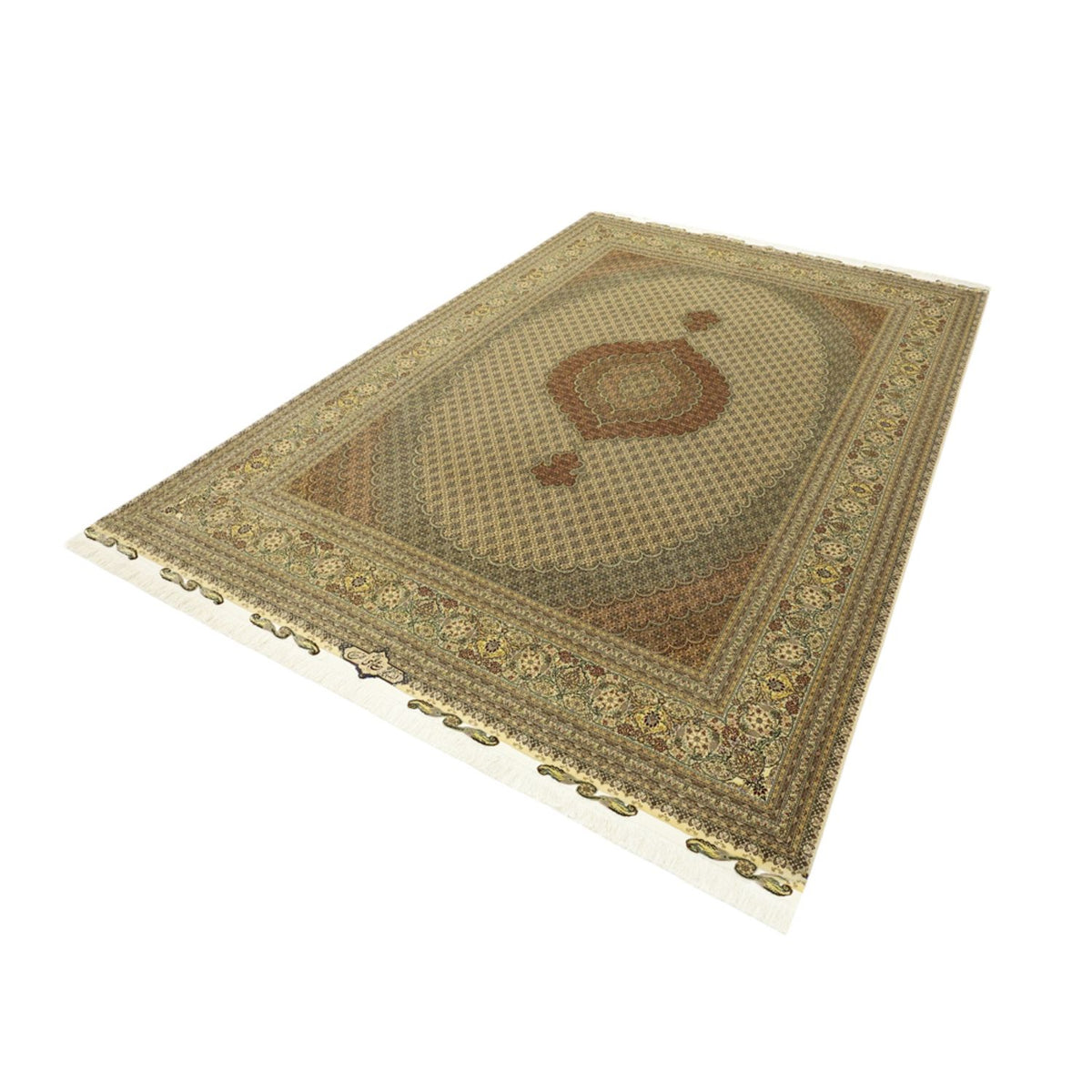 Tappeto Persero - Tabriz - Reale - Reale - 351 x 250 cm - beige scuro