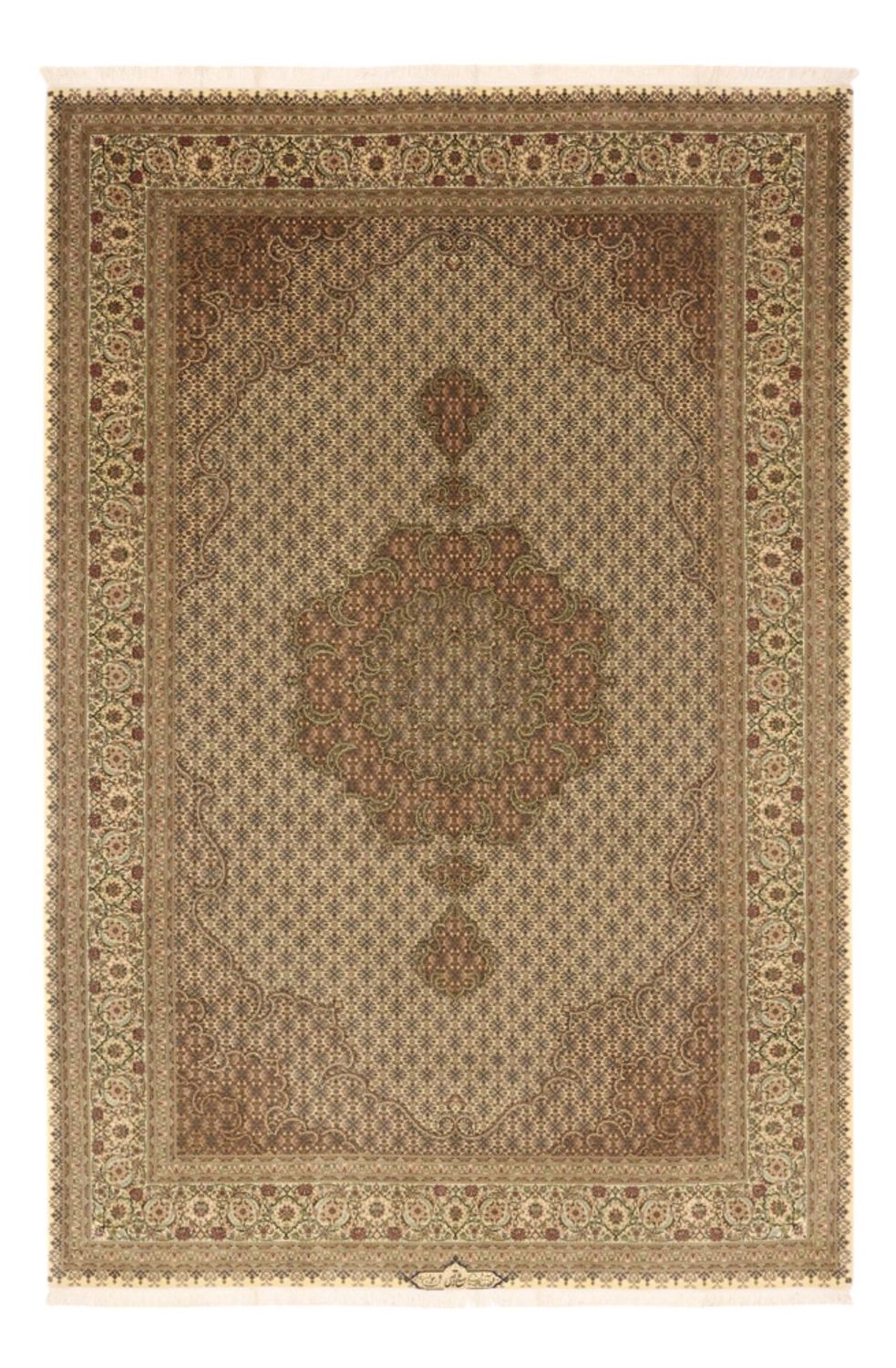 Tappeto Persero - Tabriz - Reale - Reale - 303 x 203 cm - beige scuro