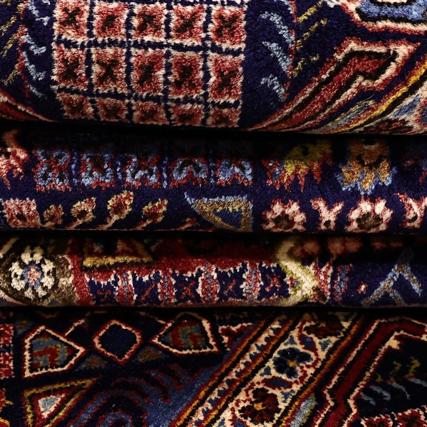 Tappeto Persero - Keshan - 215 x 140 cm - blu scuro
