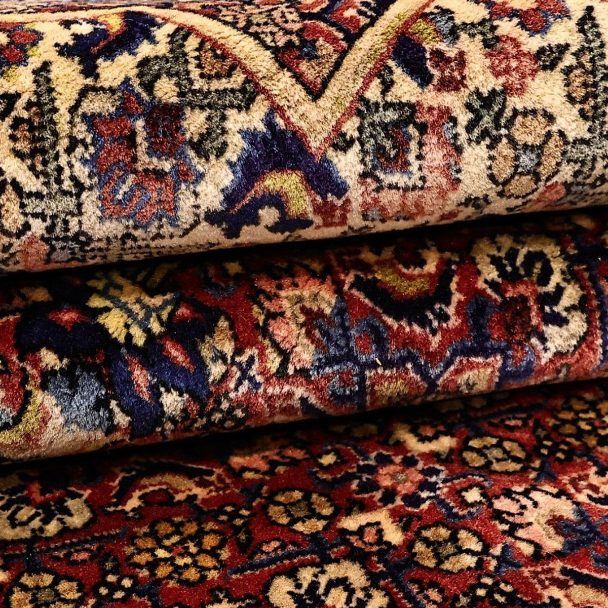 Tappeto Persero - Bidjar - 216 x 144 cm - rosso scuro