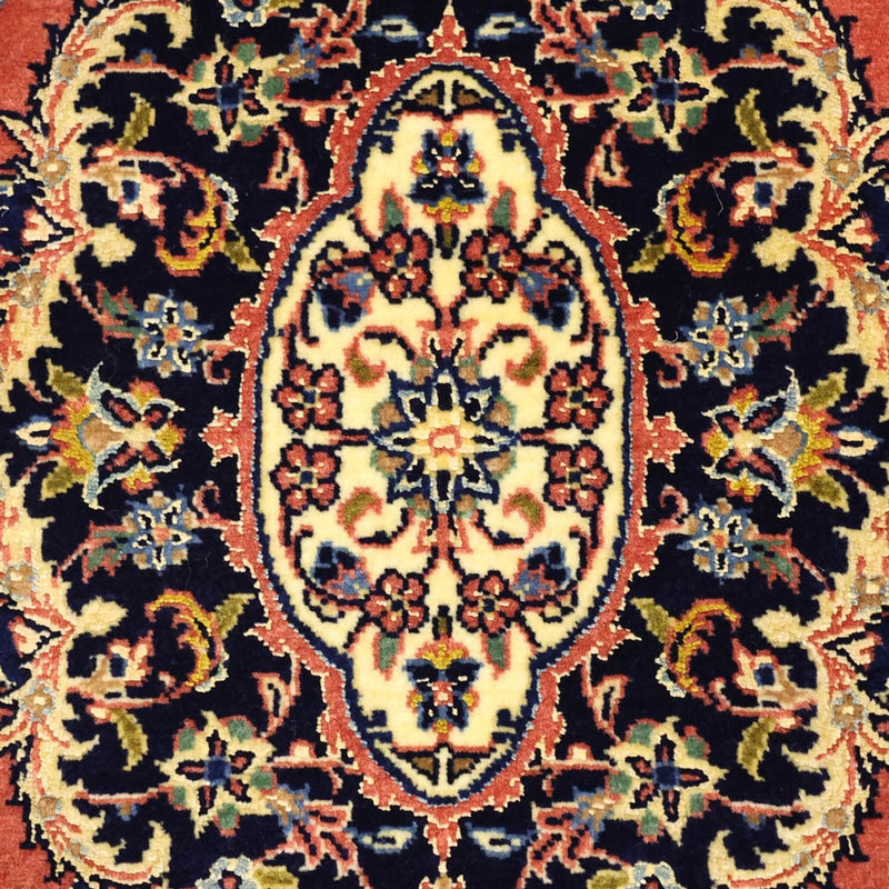 Tappeto Persero - Keshan - Ordito di seta - 122 x 59 cm - rosso