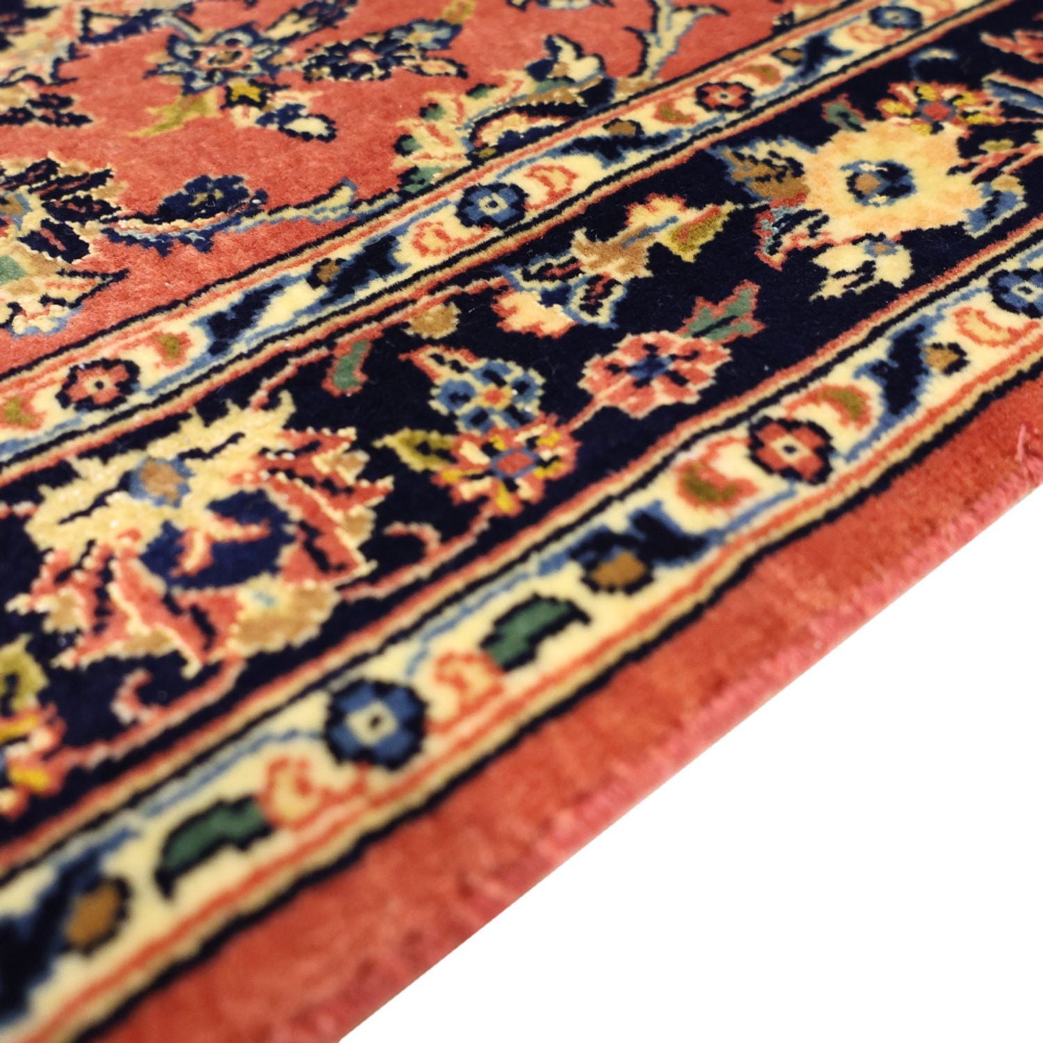 Tappeto Persero - Keshan - Ordito di seta - 122 x 59 cm - rosso