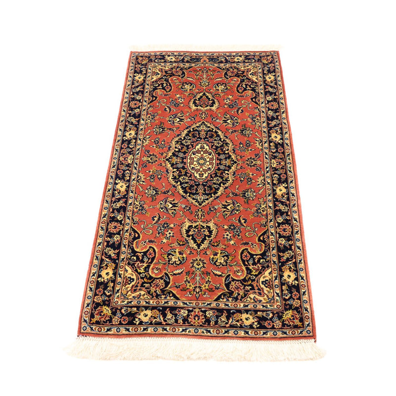 Tappeto Persero - Keshan - Ordito di seta - 122 x 59 cm - rosso