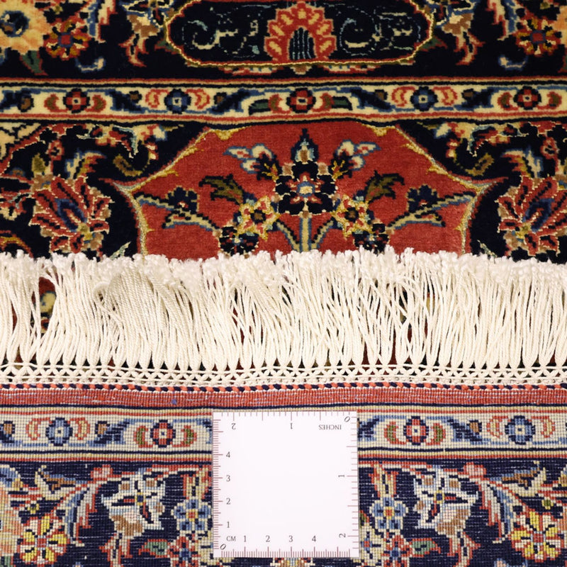 Tappeto Persero - Keshan - Ordito di seta - 122 x 59 cm - rosso