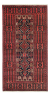 Tappeto Belutsch 100x195cm - Tappeto orientale - Passatoia / Rosso scuro / 100 x 195 cm Passatoia