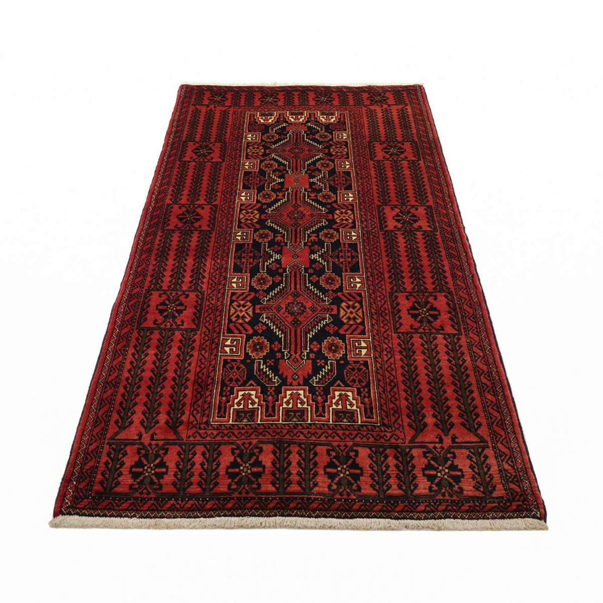 Tappeto corsia Tappeto Belutsch - 195 x 100 cm - rosso scuro
