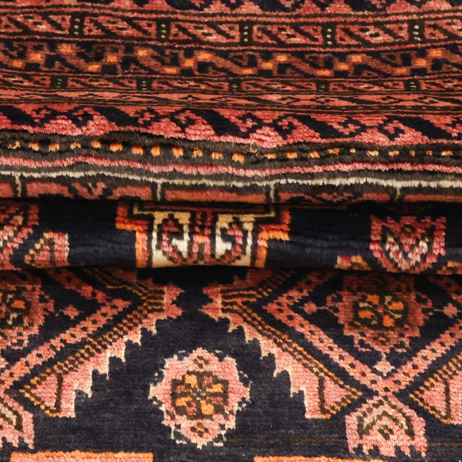 Tappeto corsia Tappeto Belutsch - 186 x 101 cm - marrone scuro