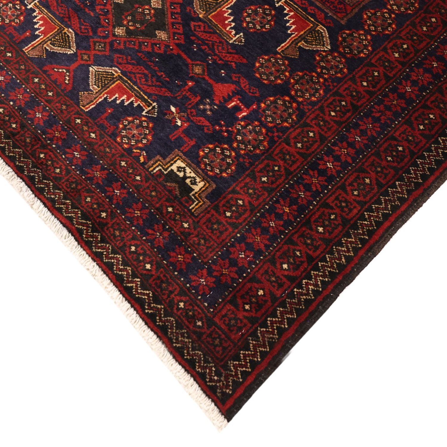 Tappeto corsia Tappeto Belutsch - 194 x 101 cm - rosso scuro