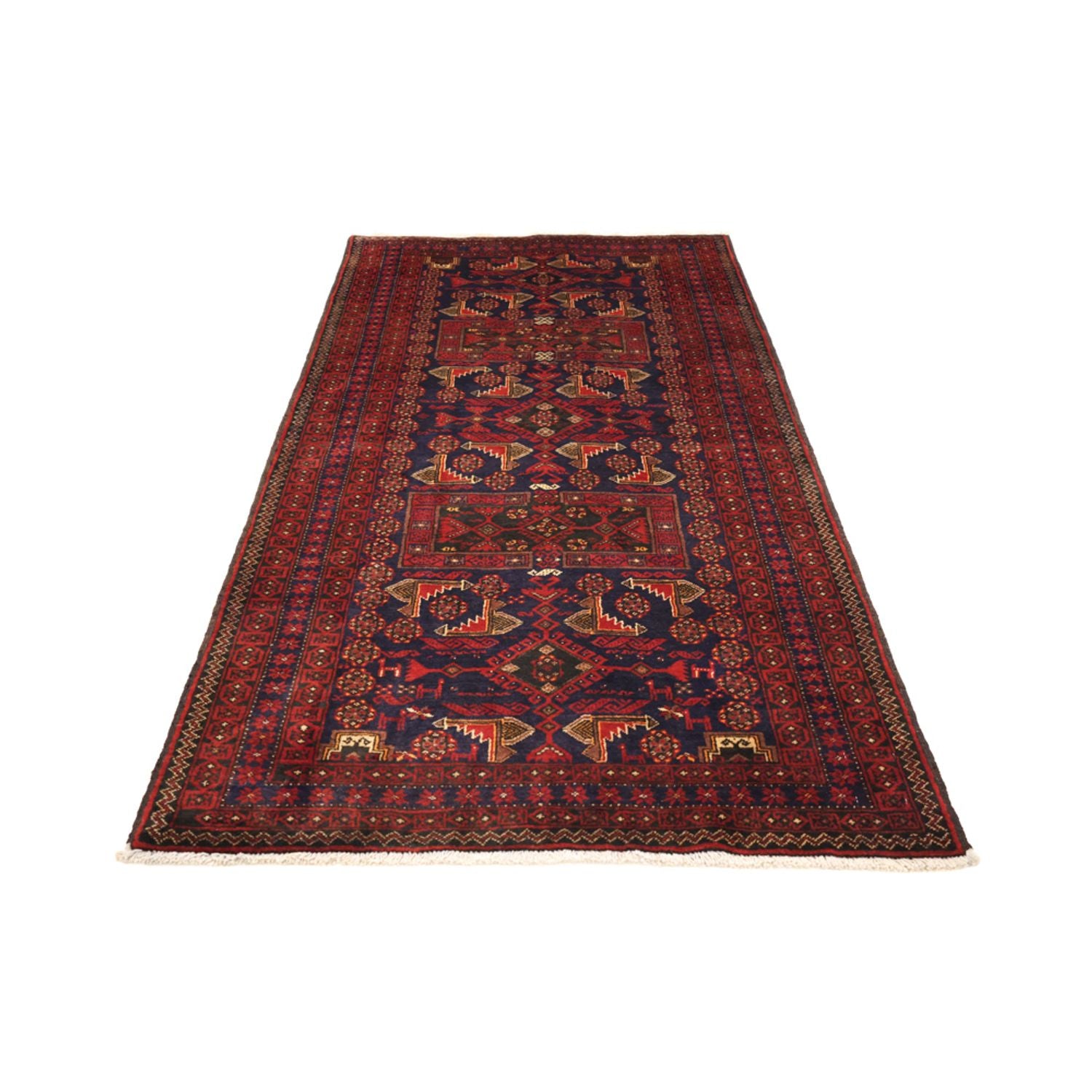 Tappeto corsia Tappeto Belutsch - 194 x 101 cm - rosso scuro