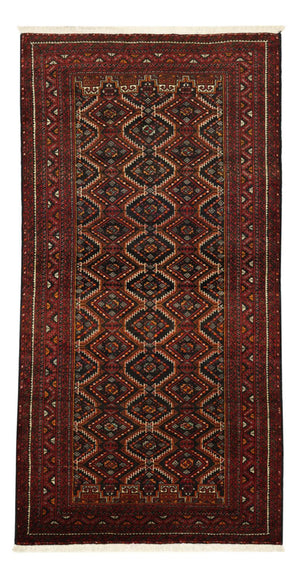 Tappeto corsia Tappeto Belutsch - 195 x 98 cm - rosso scuro