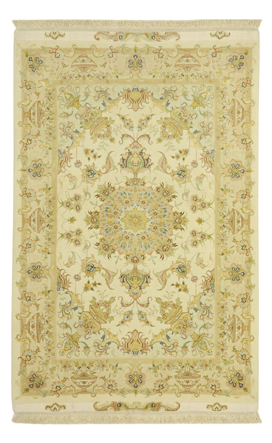 Tappeto Persero - Tabriz - Premio - Ordito di seta - 160 x 97 cm - sabbia