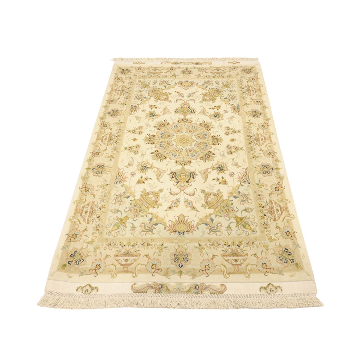 Tappeto Persero - Tabriz - Premio - Ordito di seta - 160 x 97 cm - sabbia
