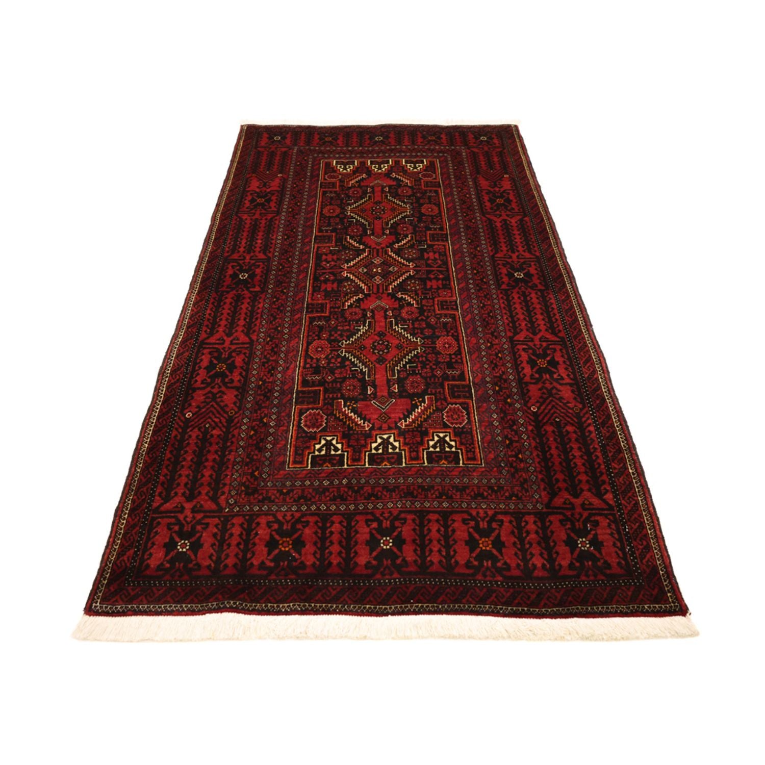 Tappeto corsia Tappeto Belutsch - 201 x 97 cm - rosso scuro