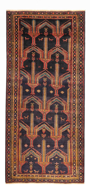 Tappeto corsia Tappeto Belutsch - 274 x 125 cm - blu scuro