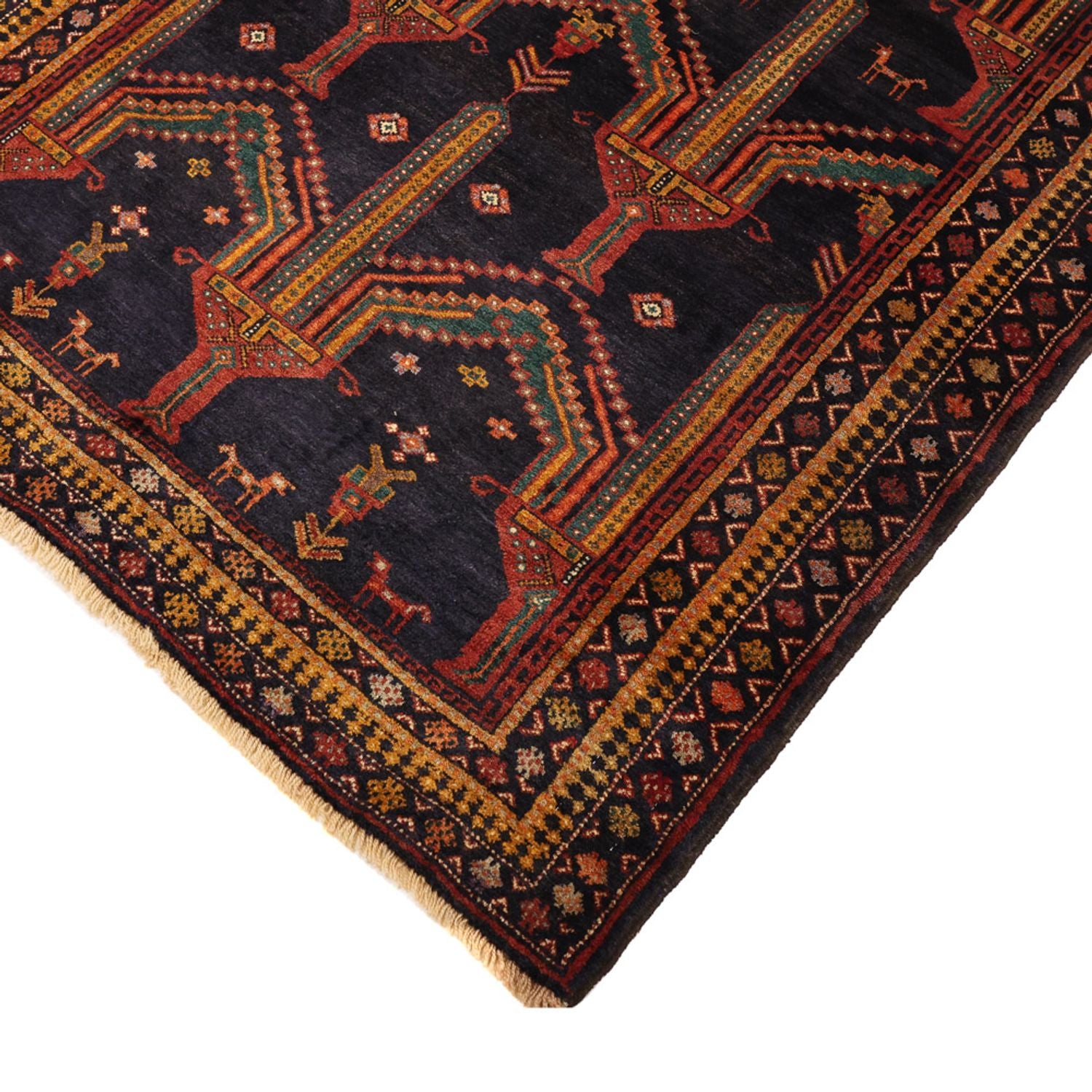 Tappeto corsia Tappeto Belutsch - 274 x 125 cm - blu scuro