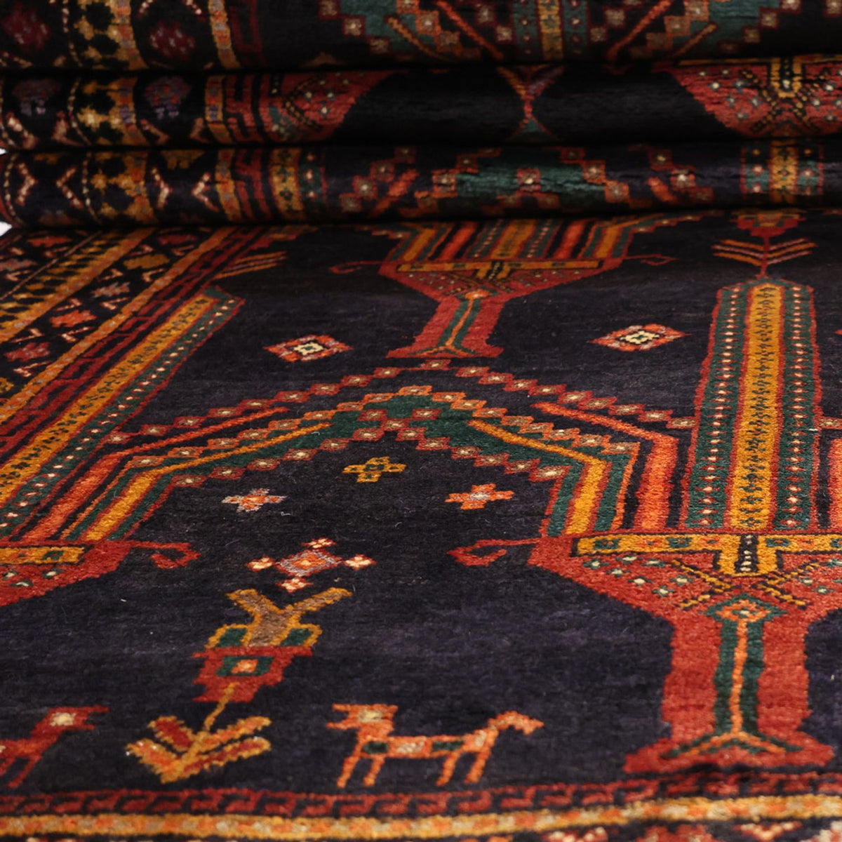 Tappeto corsia Tappeto Belutsch - 274 x 125 cm - blu scuro