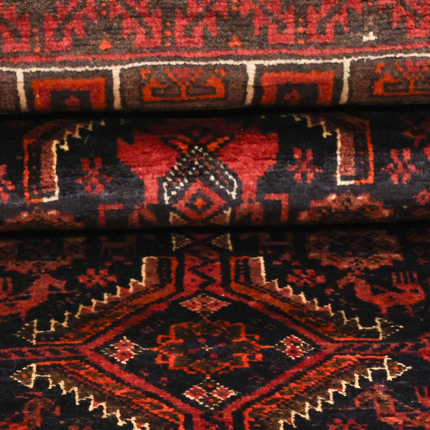 Tappeto corsia Tappeto Belutsch - 190 x 99 cm - rosso scuro