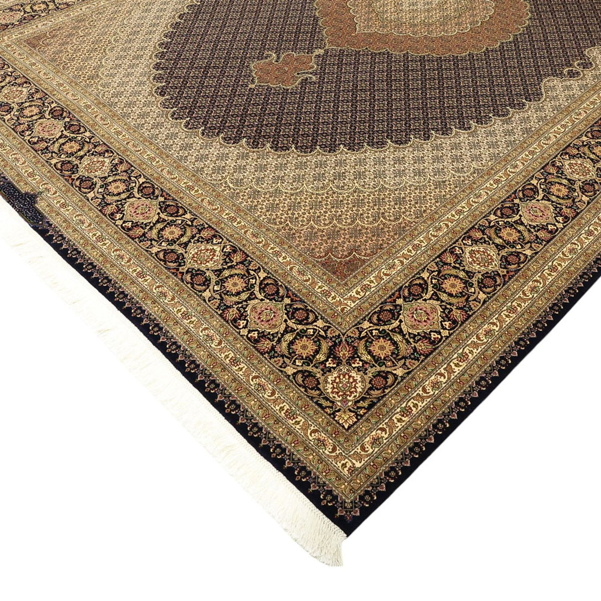 Tappeto Persero - Tabriz - Reale - Reale - 354 x 248 cm - marrone scuro