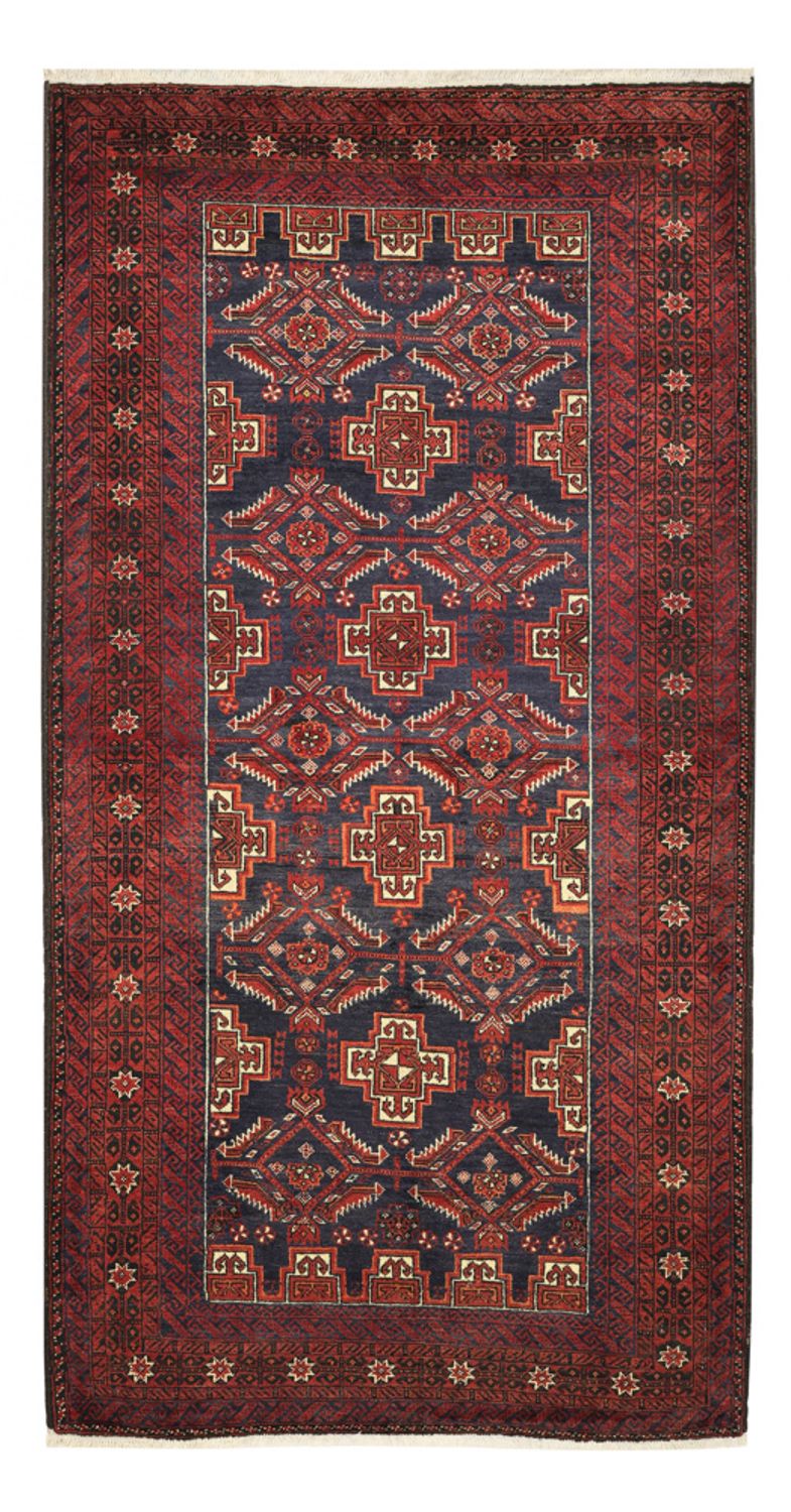 Tappeto Belutsch - 192 x 105 cm - rosso scuro