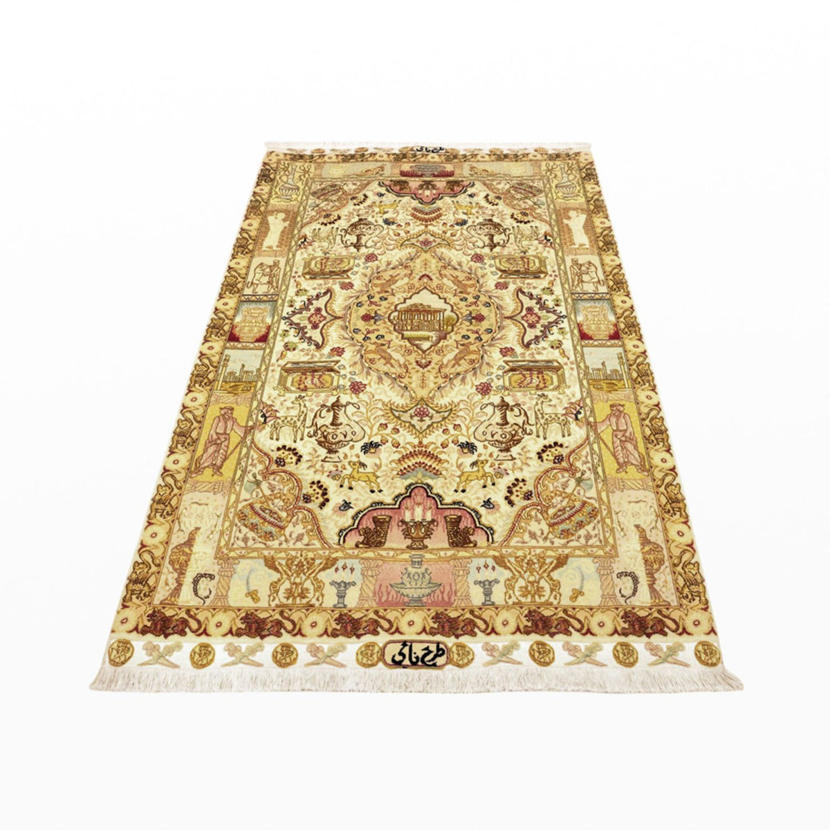 Tappeto Persero - Tabriz - Reale - Reale - 160 x 102 cm - sabbia