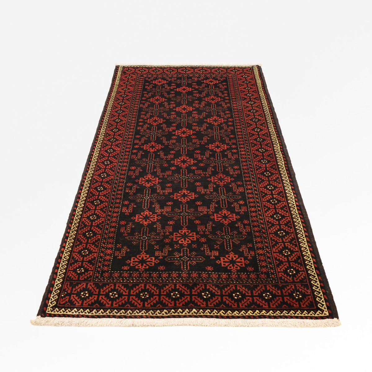Tappeto corsia Tappeto Belutsch - 197 x 105 cm - rosso scuro