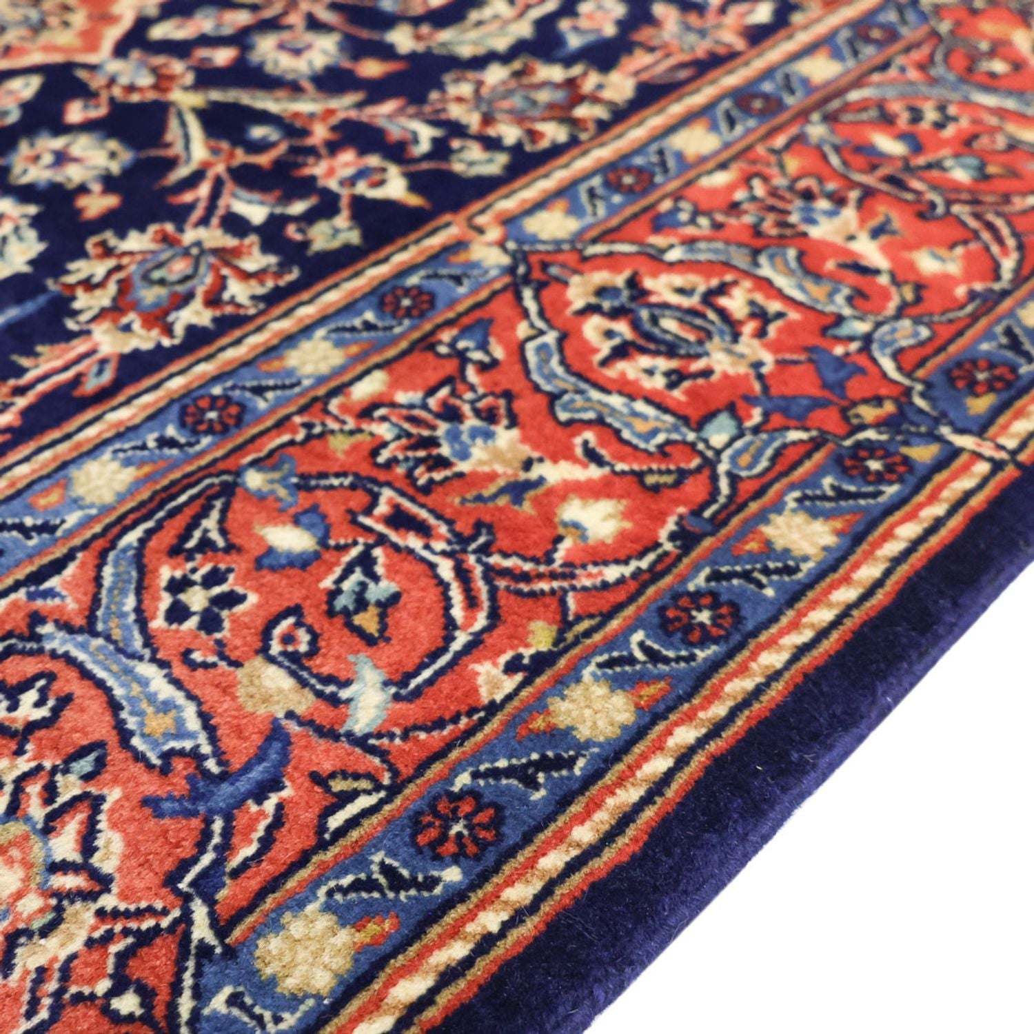 Tappeto Persero - Keshan - 169 x 114 cm - blu scuro