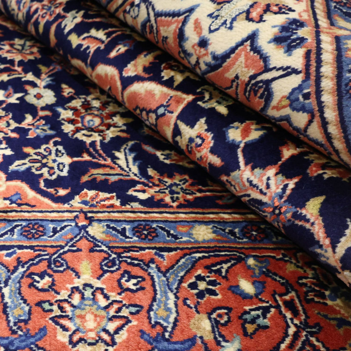 Tappeto Persero - Keshan - 169 x 114 cm - blu scuro