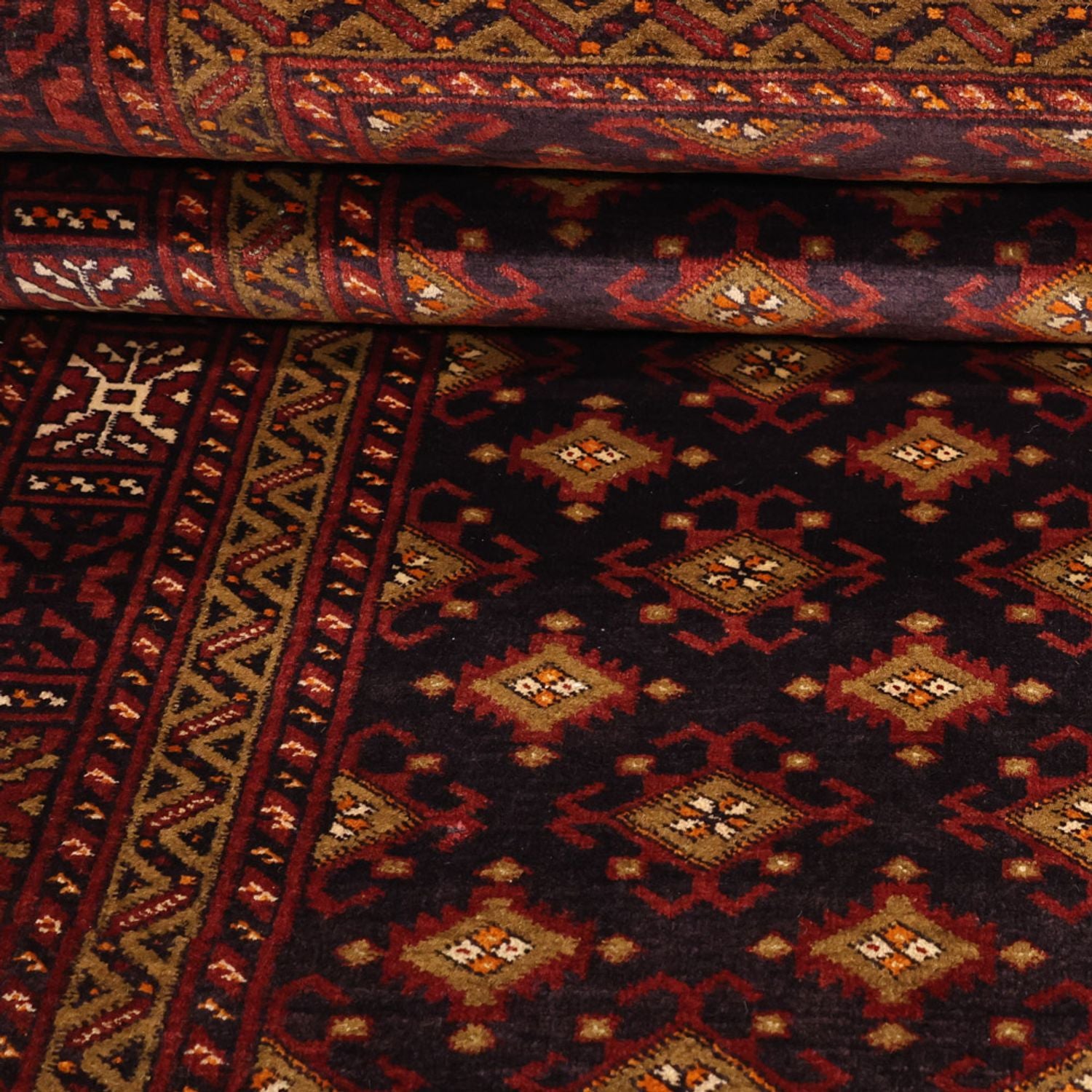 Tappeto corsia Tappeto Belutsch - 220 x 108 cm - marrone scuro