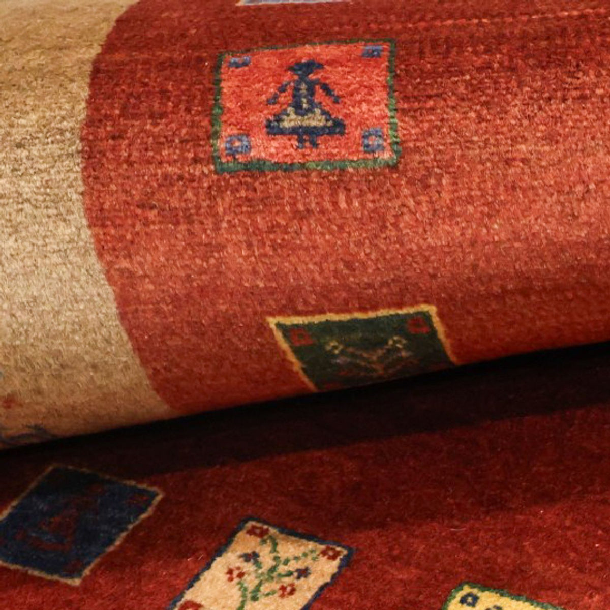 Tappeto Gabbeh - Kashkuli Persero - 184 x 121 cm - rosso