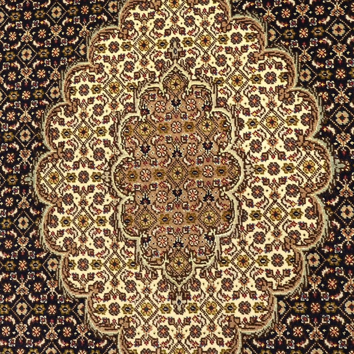 Tappeto Persero - Tabriz - Reale - Ordito di seta - 160 x 98 cm - beige scuro