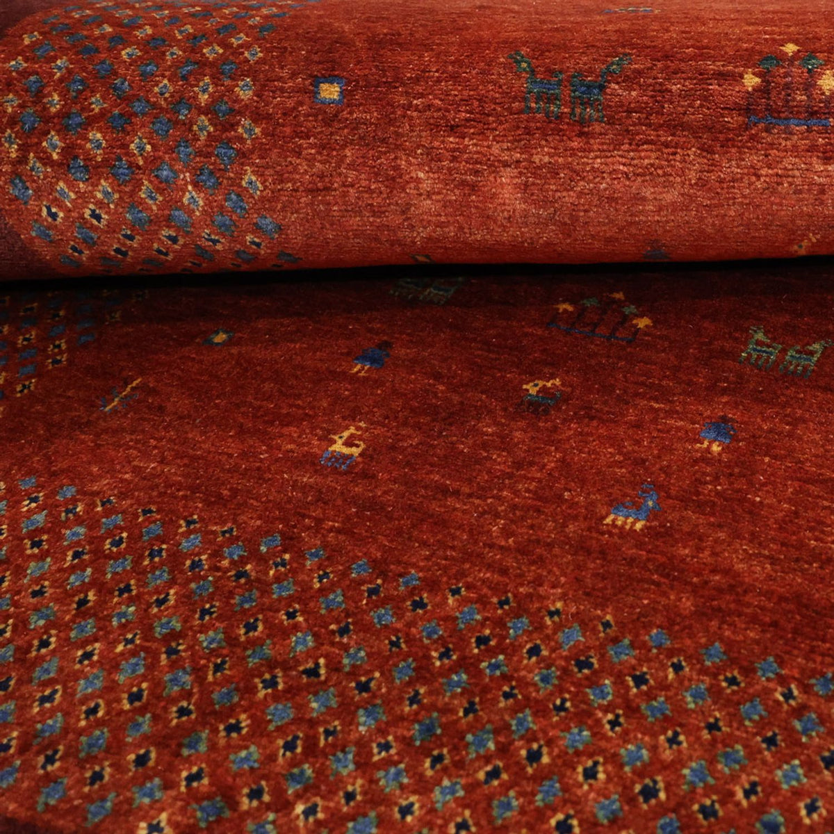 Tappeto Gabbeh - Kashkuli Persero - 157 x 104 cm - rosso