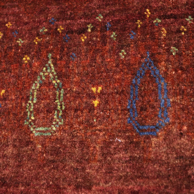 Tappeto Gabbeh - Kashkuli Persero - 155 x 80 cm - rosso scuro