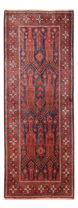Tappeto corsia Tappeto Belutsch - 292 x 110 cm - rosso scuro