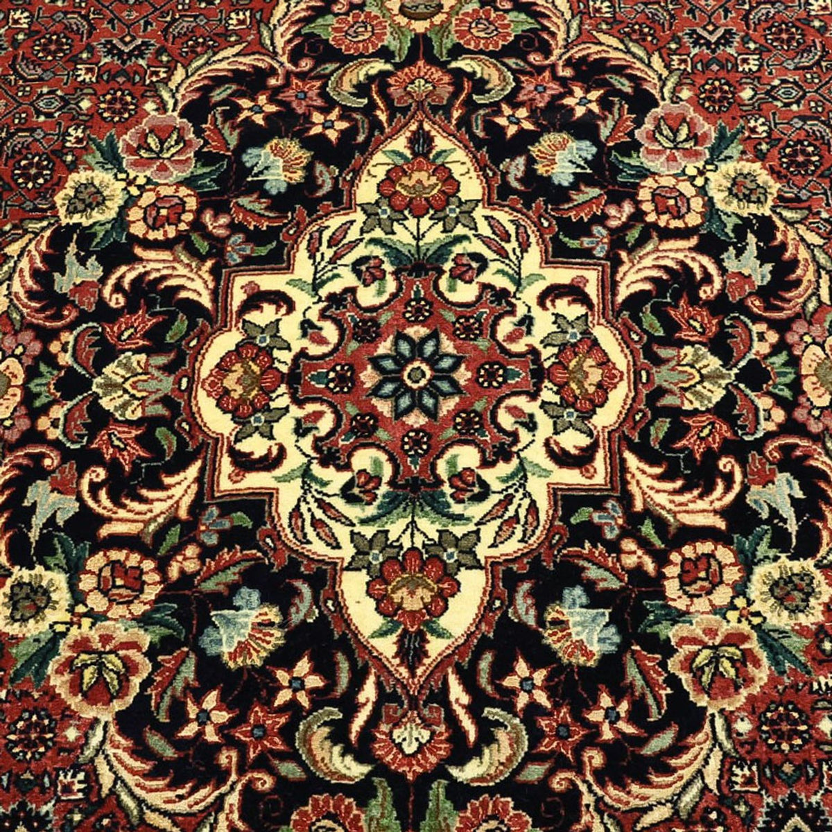 Tappeto Persero - Bidjar - Reale - 194 x 153 cm - rosso scuro