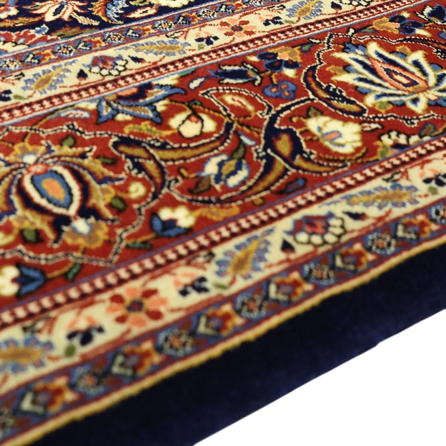 Tappeto Persero - Keshan - 203 x 132 cm - blu scuro