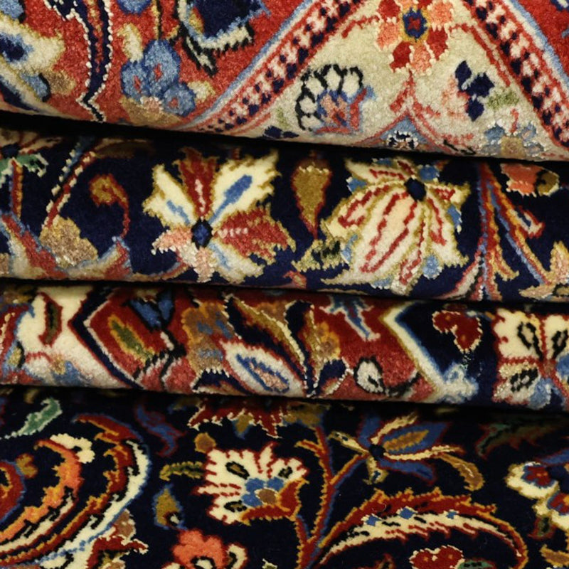 Tappeto Persero - Keshan - 203 x 132 cm - blu scuro