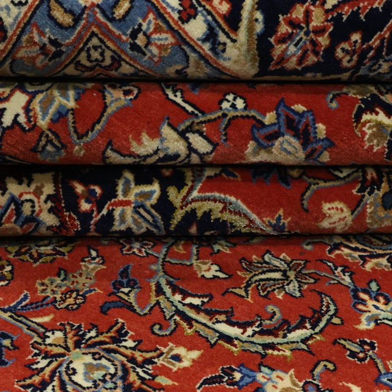 Tappeto Persero - Ghom - Reale - Ordito di seta - 220 x 141 cm - rosso