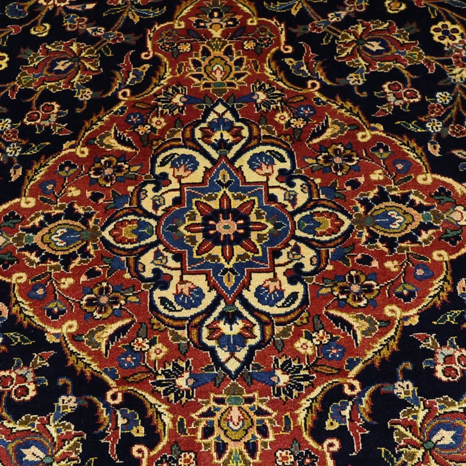 Tappeto Persero - Keshan - 321 x 221 cm - blu scuro