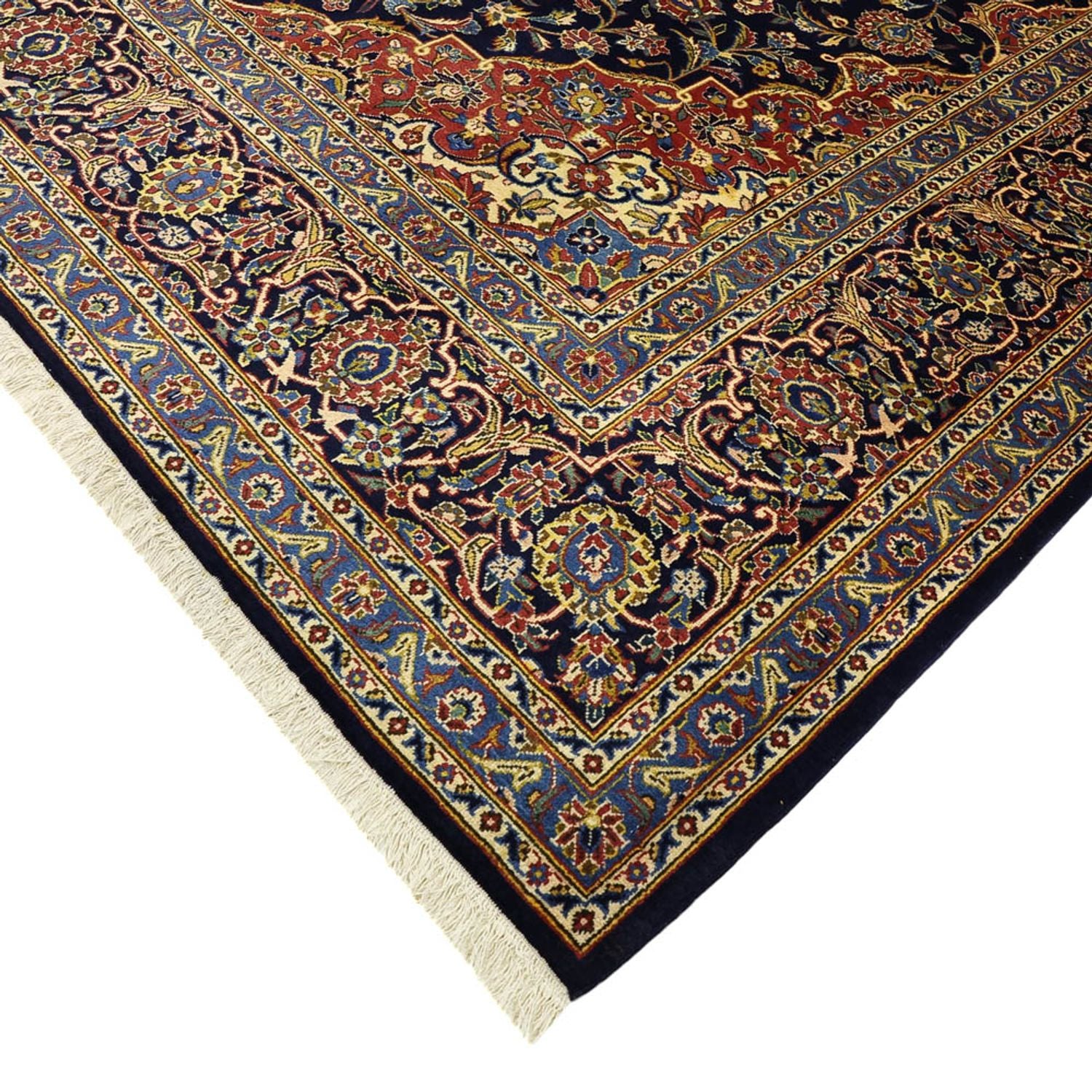 Tappeto Persero - Keshan - 321 x 221 cm - blu scuro