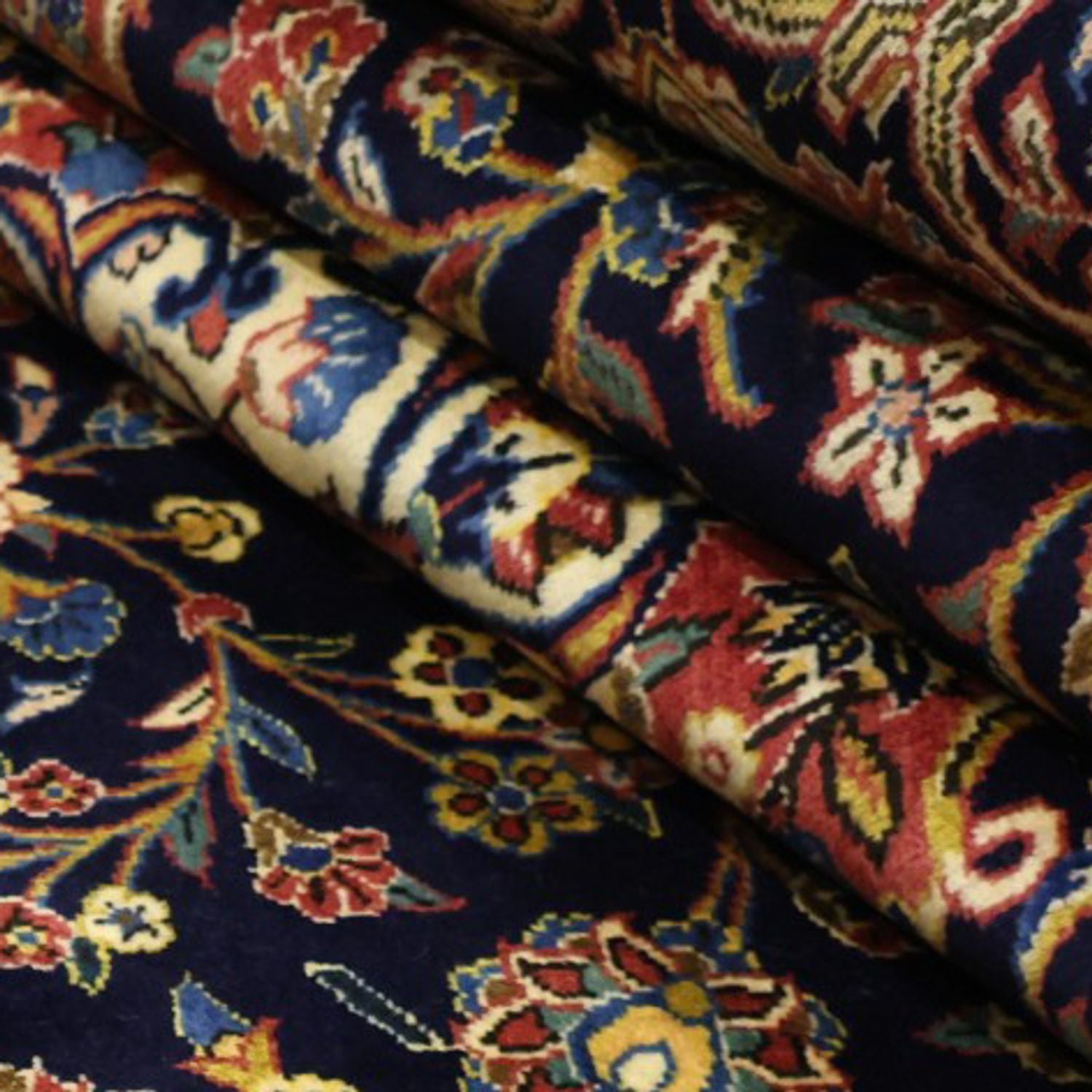 Tappeto Persero - Keshan - 321 x 221 cm - blu scuro