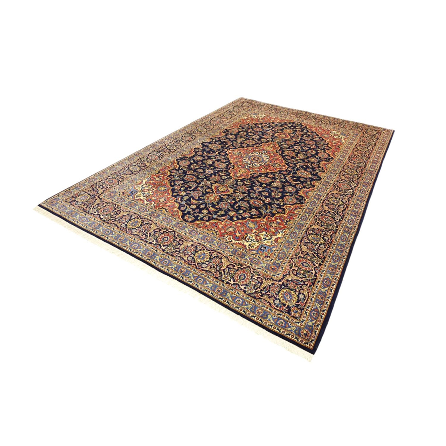 Tappeto Persero - Keshan - 321 x 221 cm - blu scuro