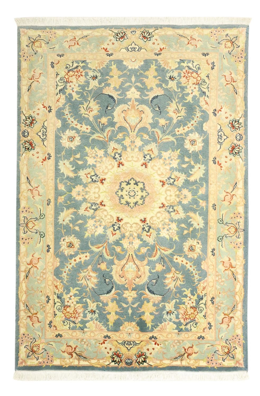 Tappeto Persero - Tabriz - 119 x 81 cm - blu chiaro