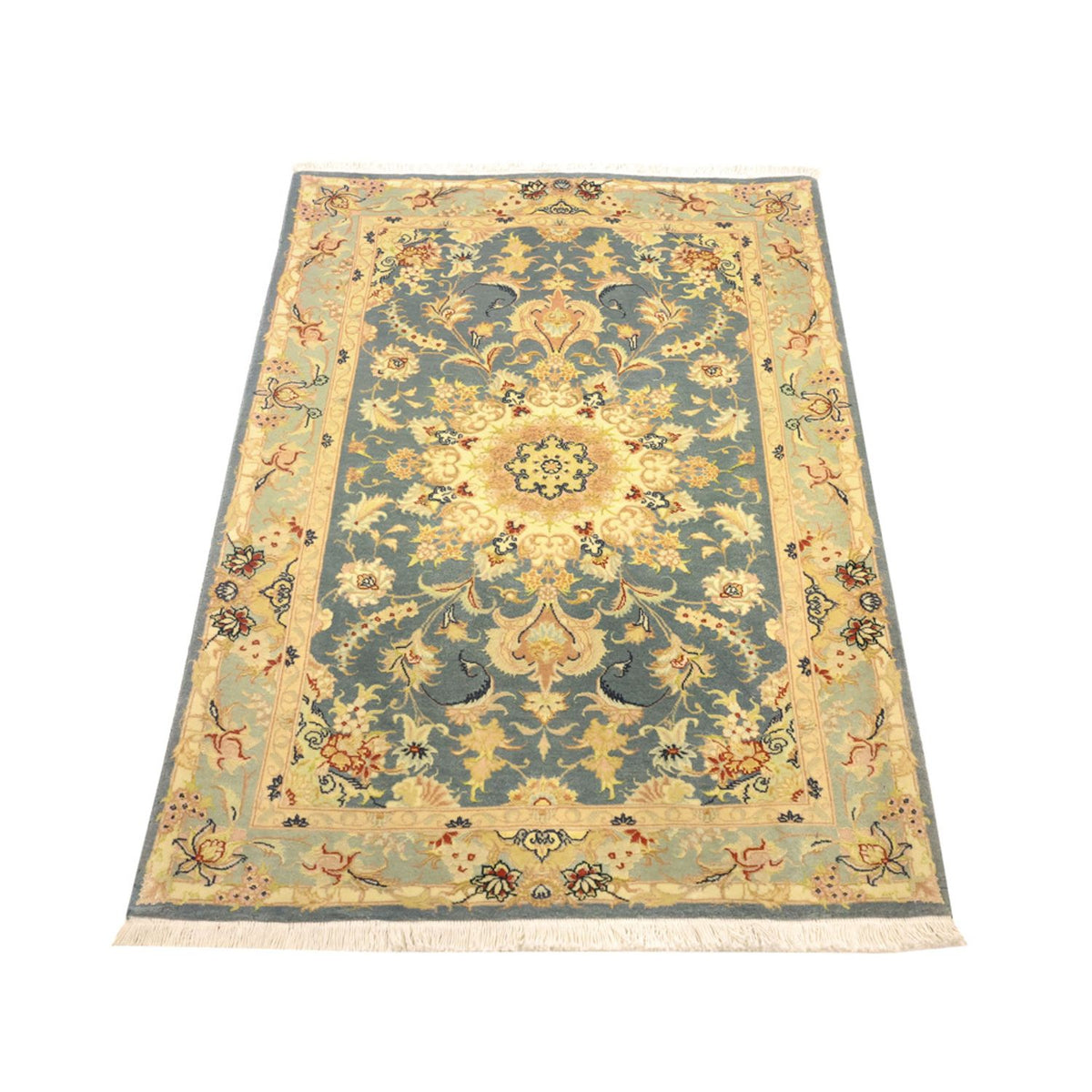 Tappeto Persero - Tabriz - 119 x 81 cm - blu chiaro