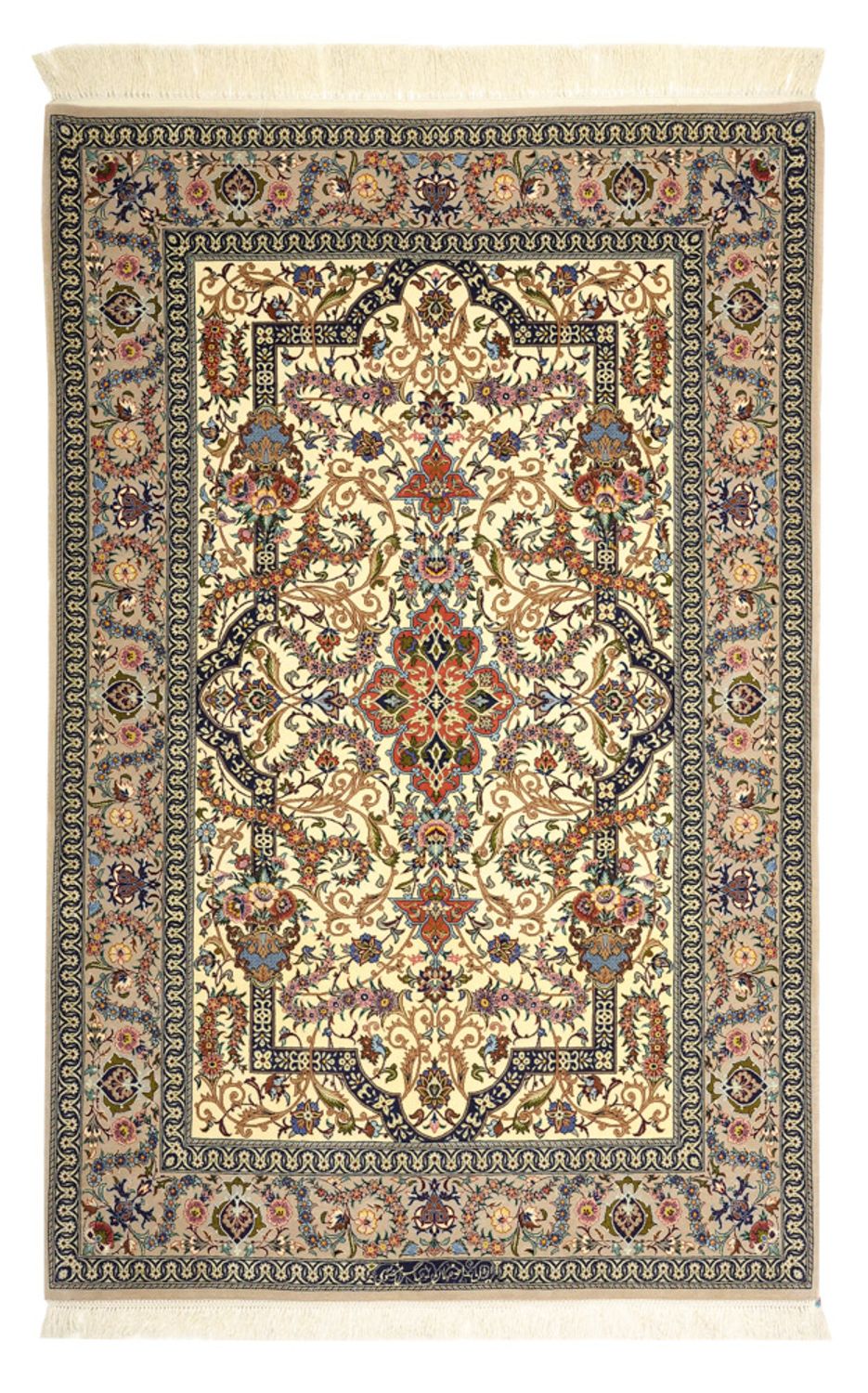 Tappeto Persero - Isfahan - Premio - 171 x 111 cm - beige scuro