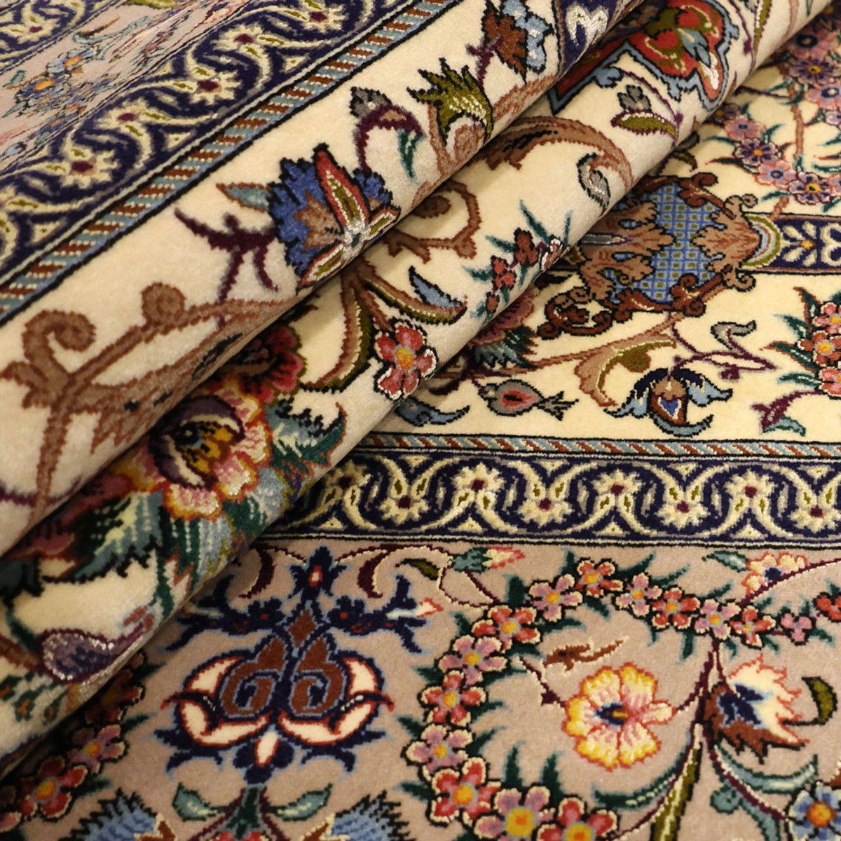 Tappeto Persero - Isfahan - Premio - 171 x 111 cm - beige scuro