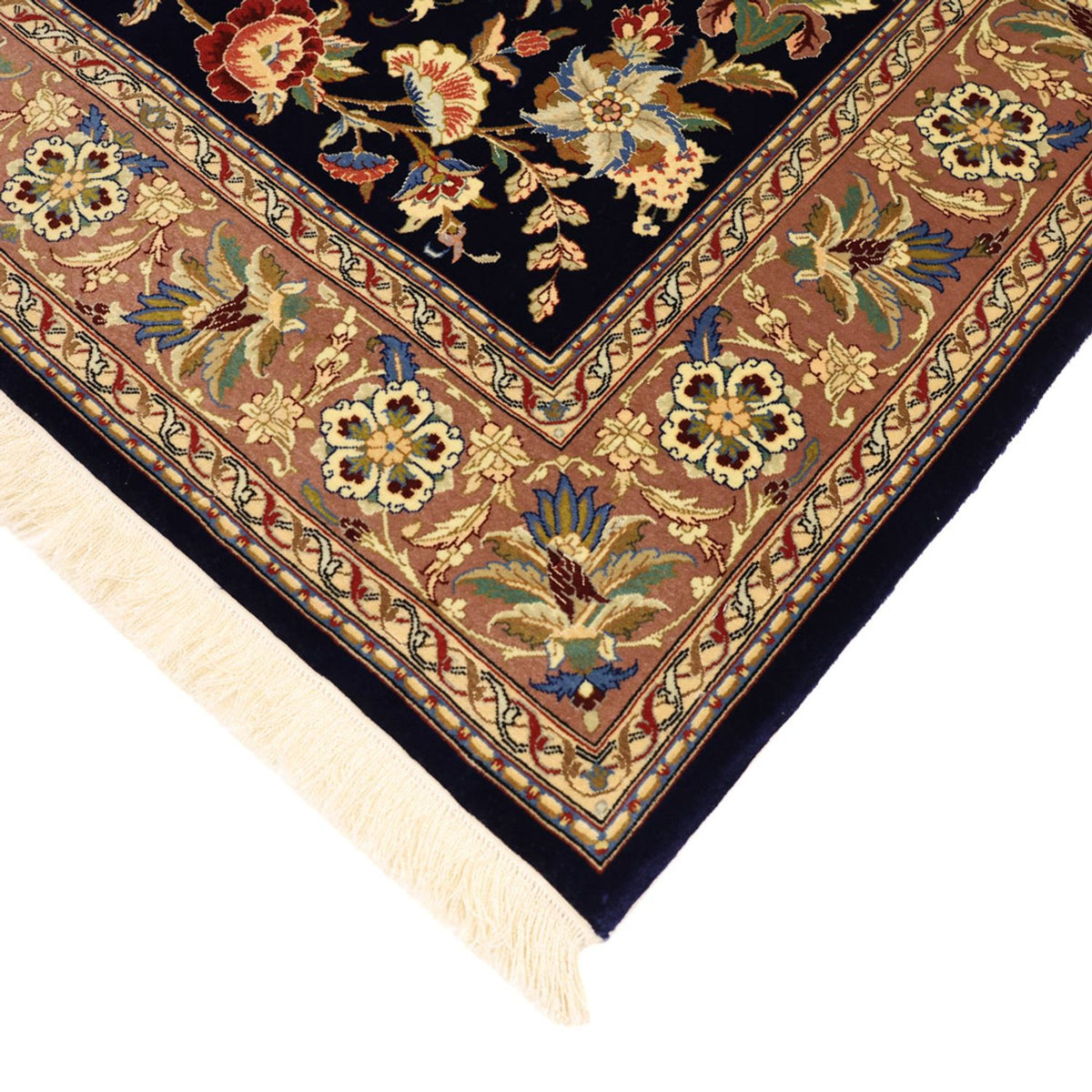 Tappeto Persero - Isfahan - Premio - 151 x 101 cm - blu scuro