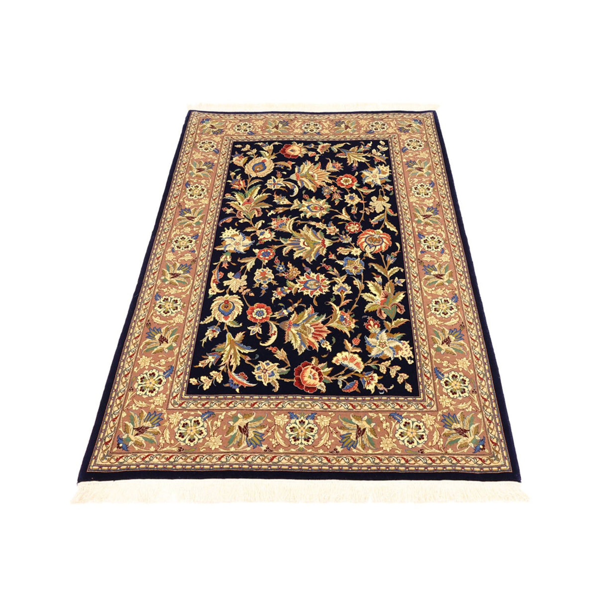 Tappeto Persero - Isfahan - Premio - 151 x 101 cm - blu scuro