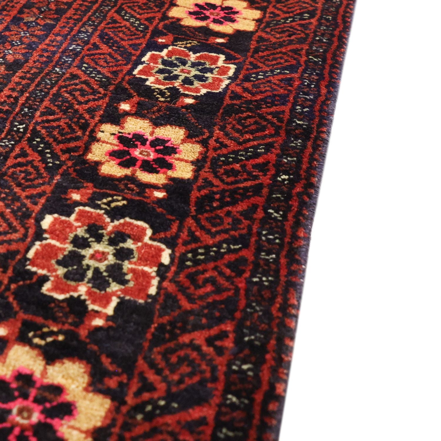Tappeto corsia Tappeto Belutsch - 190 x 98 cm - rosso scuro