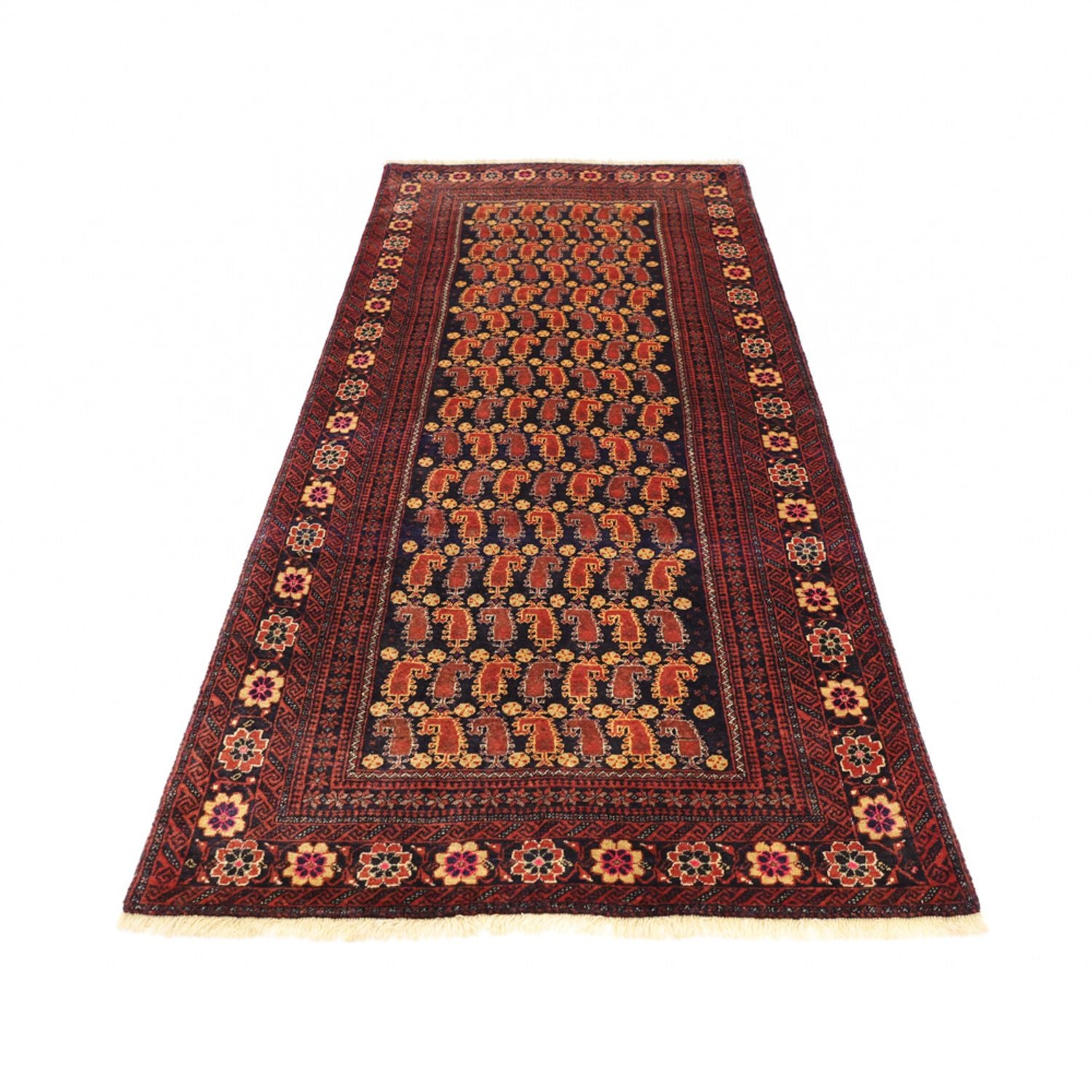 Tappeto corsia Tappeto Belutsch - 190 x 98 cm - rosso scuro